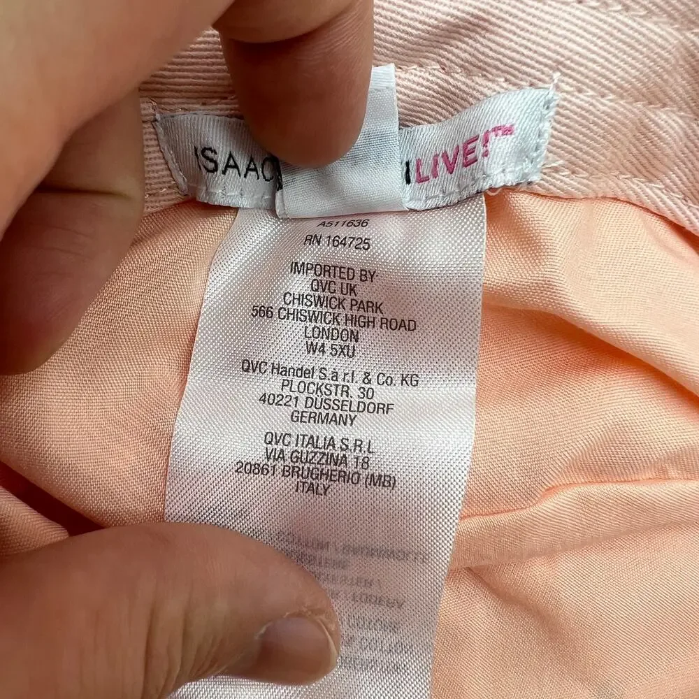 Isaac Mizrahi Live! Eyelet Bucket Hat Peach, One Size